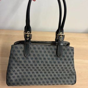 Authentic Dooney & Bourke Black Logo Shoulder Bag with Accesories